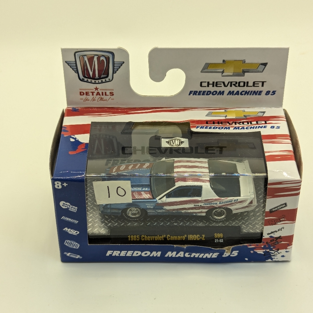 M2 Machines 1/64 Scale 1985 Chevy Camaro IROC-Z”FREEDOM MACHINE”